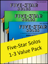 Five Star Solos: Books 1 - 3 piano sheet music cover Thumbnail